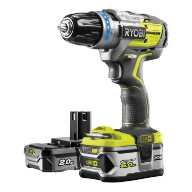 Бесщеточная ударная дрель-шуруповерт (5.0Ач + 2.0Ач) Ryobi R18PDBL-252S