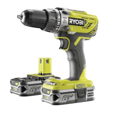 Ударная дрель-шуруповерт (2х2.5Ач) Ryobi R18PD3-225S