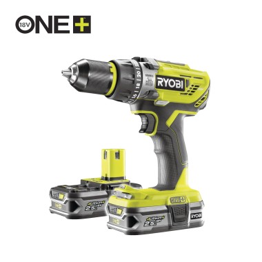 Ударная дрель-шуруповерт (2х2.5Ач) Ryobi R18PD31-225S