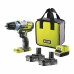 Бесщеточная ударная дрель-шуруповерт (2х2.0Ач) Ryobi R18PDBL-220S