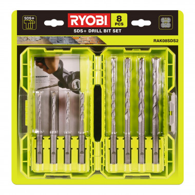 Набор буров SDS+ 8 штук Ryobi RAK08SDS2
