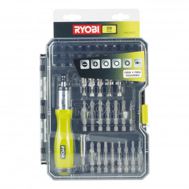 Набор для закручивания с отверткой 59 шт. Ryobi RAK59SD
