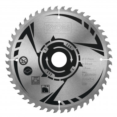 Пильный диск 216 мм 48ТСТ Ryobi SB216K16T48A1